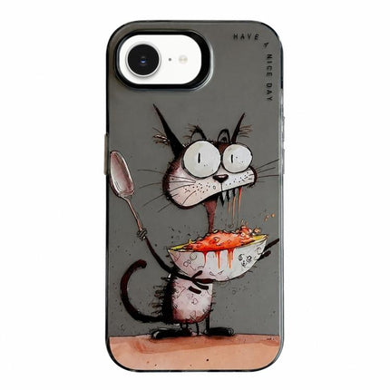 Animal Pattern Oil Painting Series PC + TPU Phone Case, For iPhone 17 Pro
