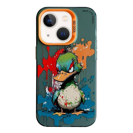 Animal Pattern Oil Painting Series PC + TPU Phone Case, For iPhone 13 mini