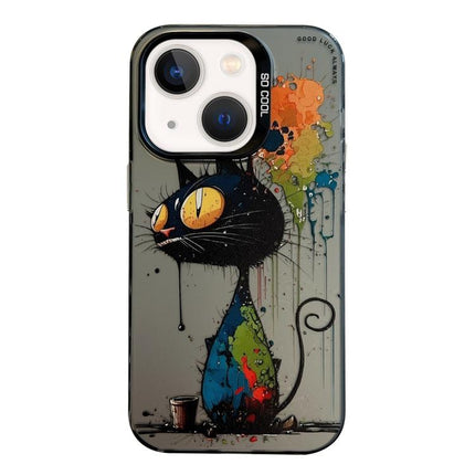 Animal Pattern Oil Painting Series PC + TPU Phone Case, For iPhone 13 mini