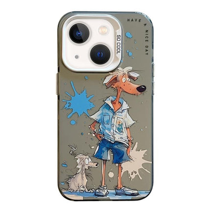 Animal Pattern Oil Painting Series PC + TPU Phone Case, For iPhone 13 mini