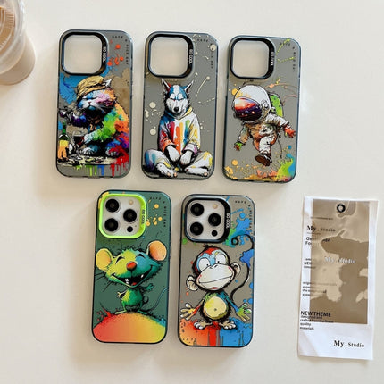 Animal Pattern Oil Painting Series PC + TPU Phone Case, For iPhone 13