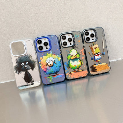 Animal Pattern Oil Painting Series PC + TPU Phone Case, For iPhone 13 Pro