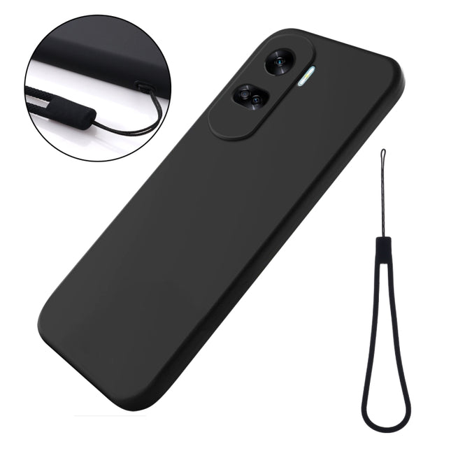 Solid Color Liquid Silicone Dropproof Full Coverage Phone Case, For Honor 90 Lite / X50i, For Honor 90 Pro, For Honor 90
