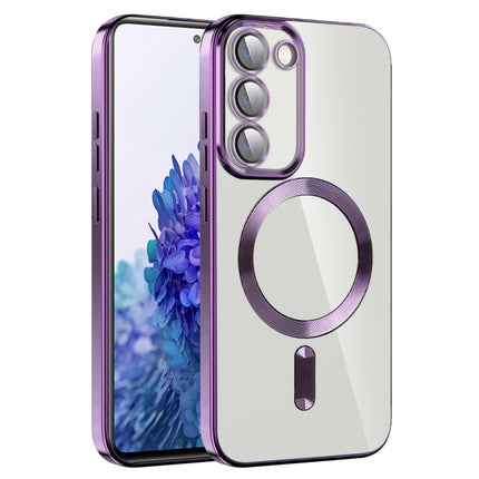 CD Texture Plating TPU MagSafe Phone Case with Lens Film, For Samsung Galaxy S20 FE, For Samsung Galaxy S22 Ultra 5G, For Samsung Galaxy S22+ 5G
