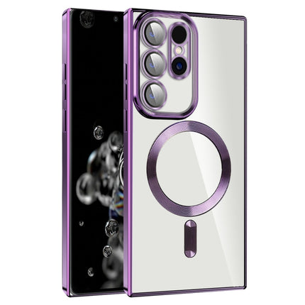 CD Texture Plating TPU MagSafe Phone Case with Lens Film, For Samsung Galaxy S20 Ultra