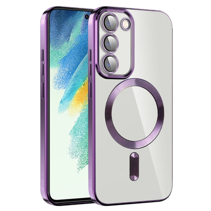 CD Texture Plating TPU MagSafe Phone Case with Lens Film, For Samsung Galaxy S22 5G, For Samsung Galaxy S21 FE 5G, For Samsung Galaxy S21 5G