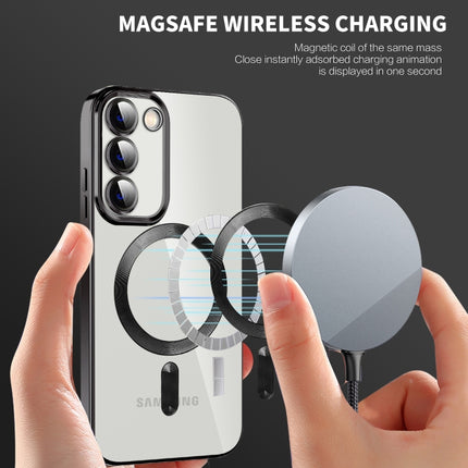 CD Texture Plating TPU MagSafe Phone Case with Lens Film, For Samsung Galaxy S20 Ultra