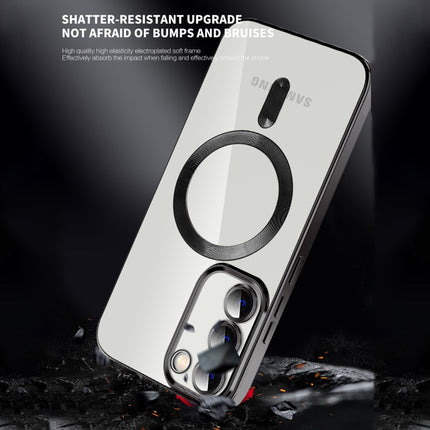 CD Texture Plating TPU MagSafe Phone Case with Lens Film, For Samsung Galaxy S20 FE, For Samsung Galaxy S22 Ultra 5G, For Samsung Galaxy S22+ 5G