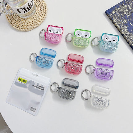 Silver Foil Epoxy Bluetooth Earphone Protective Case, For AirPods Pro 2, For AirPods 3, For AirPods Pro