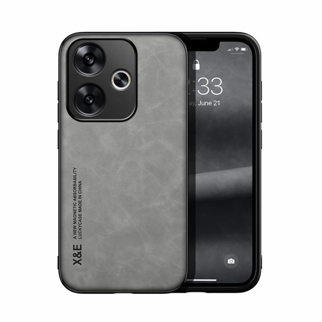 Skin Feel Magnetic Leather Back Phone Case, For Xiaomi Redmi Turbo 3, For Xiaomi Redmi Note 13 Pro 4G, For Xiaomi Redmi Note 13 4G, For Xiaomi Redmi 13C, For Xiaomi Redmi K70E, For Xiaomi 14 Ultra