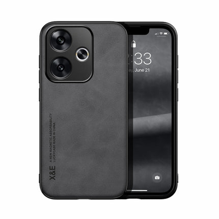 Skin Feel Magnetic Leather Back Phone Case, For Xiaomi Redmi Turbo 3, For Xiaomi Redmi Note 13 Pro 4G, For Xiaomi Redmi Note 13 4G, For Xiaomi Redmi 13C, For Xiaomi Redmi K70E, For Xiaomi 14 Ultra