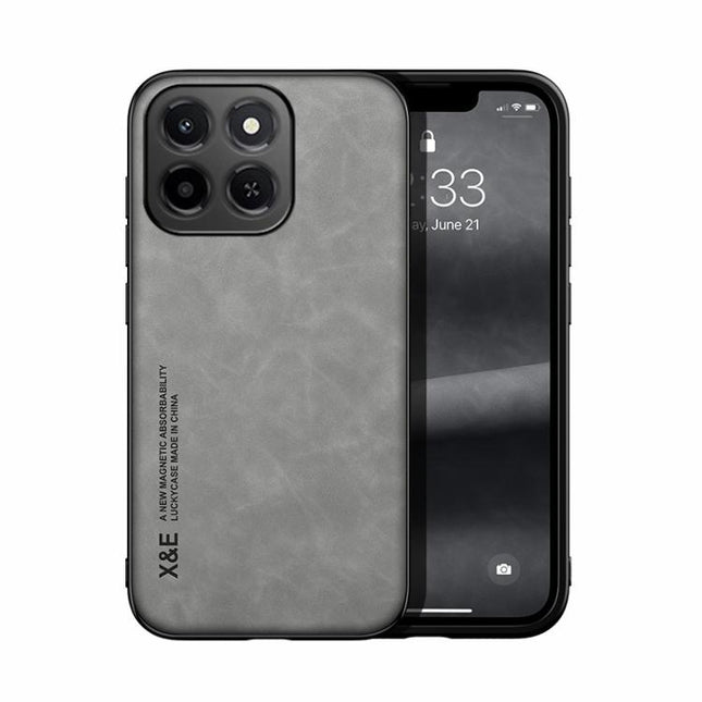 Skin Feel Magnetic Leather Back Phone Case, For Honor X6c 4G, For Honor X70i, For Honor GT Pro, For Honor 400 Pro Global 160.8mm, For Honor Power, For Honor 400 Lite Global