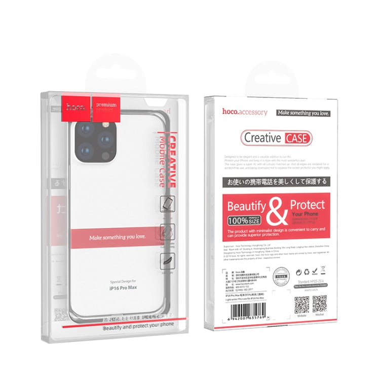 Weiche TPU-Telefonhülle der hoco Light-Serie, für iPhone 16 Pro Max, für iPhone 16 Pro, für iPhone 16 Plus, für iPhone 16