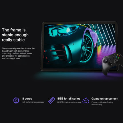 Lenovo Pad Pro 12,7 Zoll WiFi-Tablet, Android 13, Qualcomm Snapdragon 870 Octa Core, unterstützt Gesichtserkennung, 8 GB+128 GB, 8 GB+256 GB