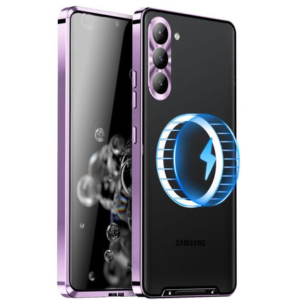 MagSafe Magnetic Frosted Metal Phone Case, For Samsung Galaxy S26 Ultra 5G, For Samsung Galaxy S25 5G, For Samsung Galaxy S25+ 5G, For Samsung Galaxy S25 Ultra 5G, For Samsung Galaxy S24 FE 5G, For Samsung Galaxy S24 Ultra 5G, For Samsung Galaxy S24+ 5G