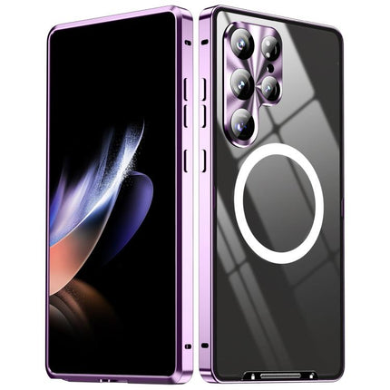 MagSafe Magnetic Frosted Metal Phone Case, For Samsung Galaxy S26 Ultra 5G, For Samsung Galaxy S25 5G, For Samsung Galaxy S25+ 5G, For Samsung Galaxy S25 Ultra 5G, For Samsung Galaxy S24 FE 5G, For Samsung Galaxy S24 Ultra 5G, For Samsung Galaxy S24+ 5G