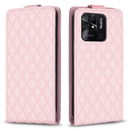 Diamond Lattice Vertical Flip Leather Phone Case, For Xiaomi Redmi 10 5G / Note 11E, For Xiaomi Redmi 10C, For Redmi 10 2022 / Note 11 4G, For Redmi K40 / K40 Pro