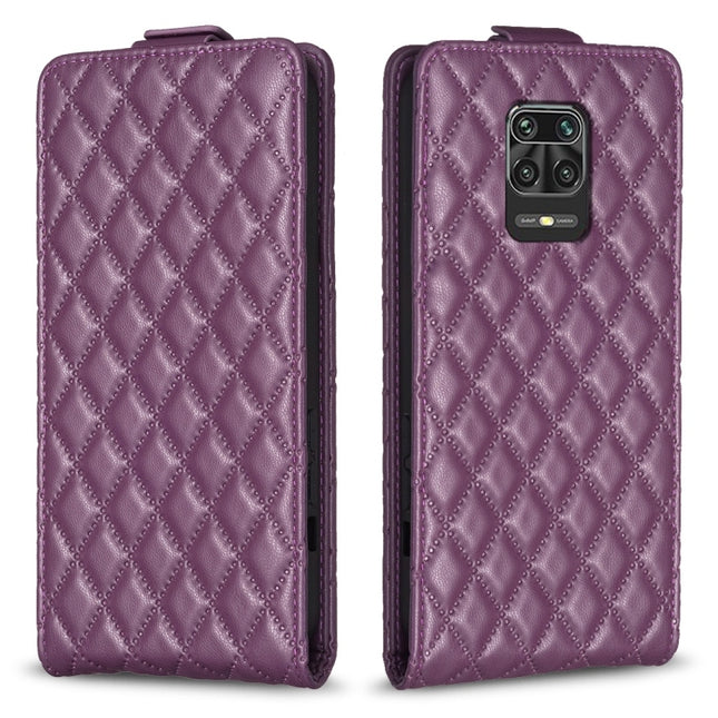 Diamond Lattice Vertical Flip Leather Phone Case, For Redmi Note 9 Pro / 9 Pro Max