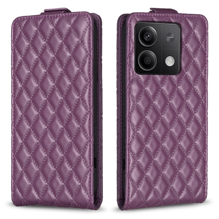 Diamond Lattice Vertical Flip Leather Phone Case, For Xiaomi Redmi Note 13 Pro 4G Global, For Xiaomi Poco M6 Pro 4G, For Xiaomi Redmi Note 13 4G Global, For Xiaomi Redmi Note 13