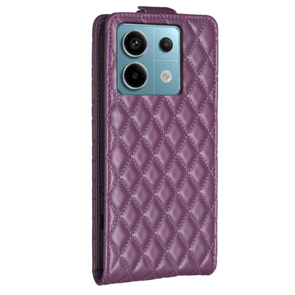 Diamond Lattice Vertical Flip Leather Phone Case, For Xiaomi Redmi Note 13 Pro 4G Global, For Xiaomi Poco M6 Pro 4G, For Xiaomi Redmi Note 13 4G Global, For Xiaomi Redmi Note 13