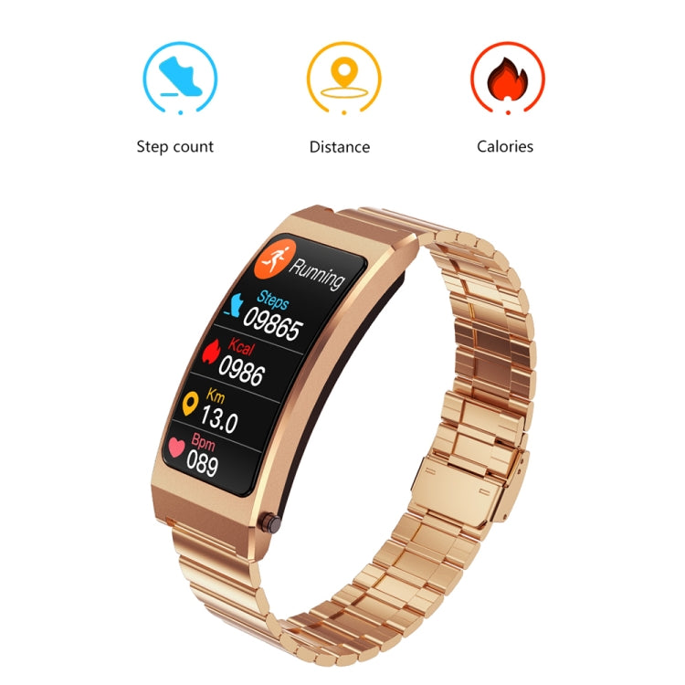 K13S 1.14 inch TFT Screen Silicone Strap Smart Calling Bracelet Supports Sleep Management/Blood Oxygen Monitoring