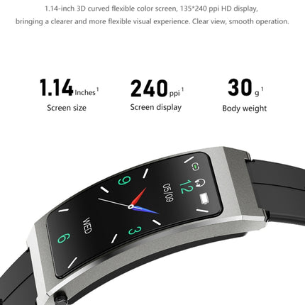 K13S 1.14 inch TFT Screen Leather Strap Smart Calling Bracelet Supports Sleep Management/Blood Oxygen Monitoring, Leather Strap