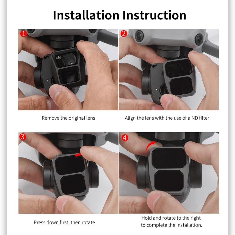Filtro de lente para dron STARTRC, para DJI Air 3 UV, para DJI Air 3 4 en 1 ND8/16/32/64, para DJI Air 3 Star, para DJI Air 3 NIGHT, para DJI Air 3 6 en 1 ND8/16/32/64 UV CPL, para DJI Air 3 CPL