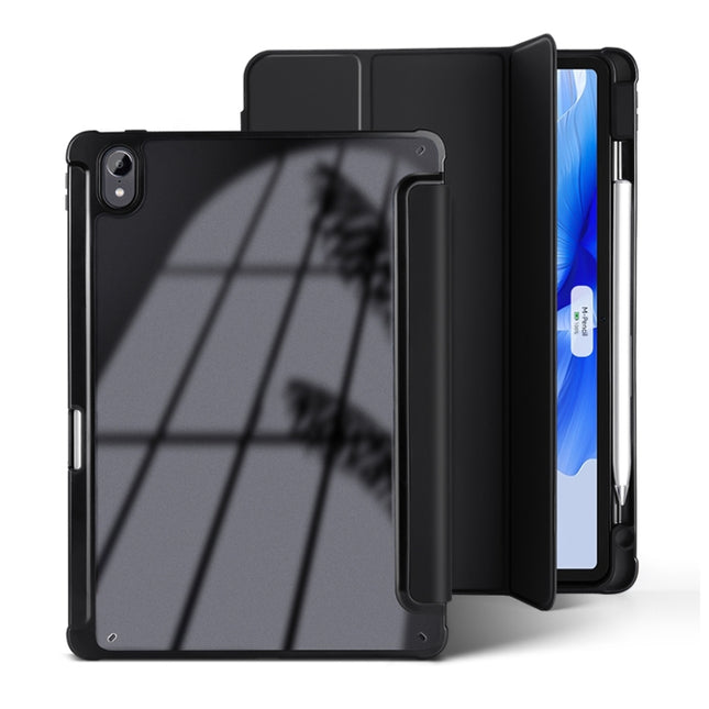 3-Fold Clear Acrylic Leather Tablet Case, For Huawei MatePad Air 11.5 inch, For Huawei MatePad 11 2023