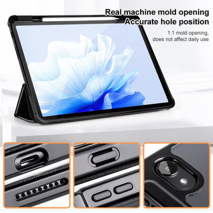 3-Fold Clear Acrylic Leather Tablet Case, For Huawei MatePad Air 11.5 inch, For Huawei MatePad 11 2023