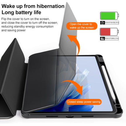 3-Fold Clear Acrylic Leather Tablet Case, For Huawei MatePad Air 11.5 inch, For Huawei MatePad 11 2023