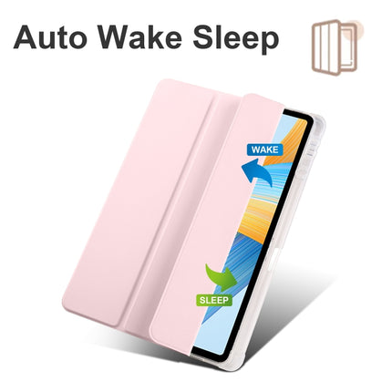 3-folding Transparent TPU Smart Leather Tablet Case, For Honor Pad V8 Pro, For Honor Pad X8 Pro / Pad X9