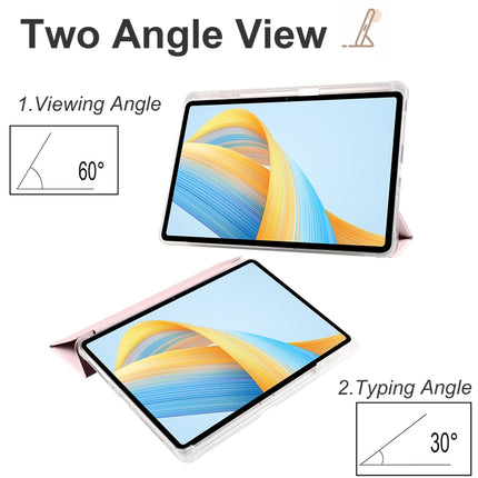 3-folding Transparent TPU Smart Leather Tablet Case, For Honor Pad V8 Pro, For Honor Pad X8 Pro / Pad X9