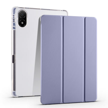 3-folding Transparent TPU Smart Leather Tablet Case, For Honor Pad V8 Pro, For Honor Pad X8 Pro / Pad X9