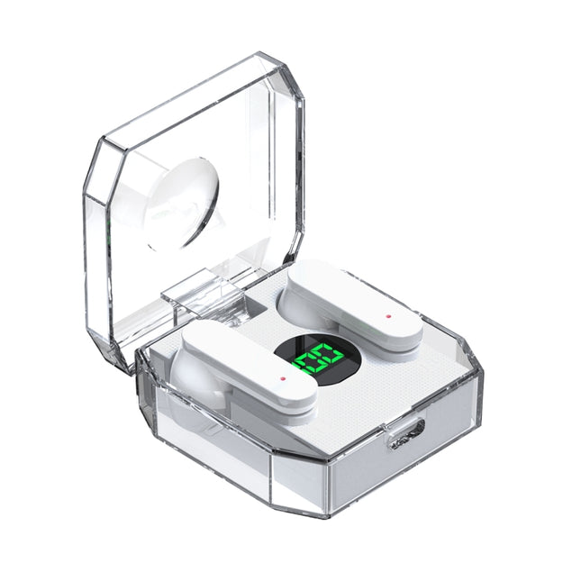 K30 Transparent Capsule Digital Display Touch Control Bluetooth Earphones, K30