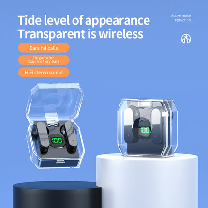 K30 Transparent Capsule Digital Display Touch Control Bluetooth Earphones, K30