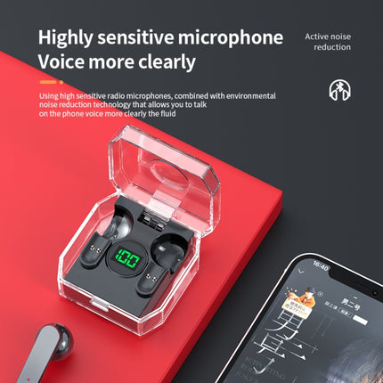 K30 Transparent Capsule Digital Display Touch Control Bluetooth Earphones, K30