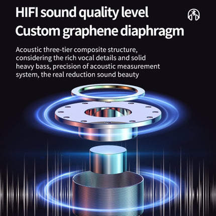 K30 Transparent Capsule Digital Display Touch Control Bluetooth Earphones, K30