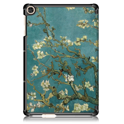 Custer Painted Painted 3-folding Holder Tablet PC Leather Case, For Honor Pad 7 10.1inch/X8/X8 Lite