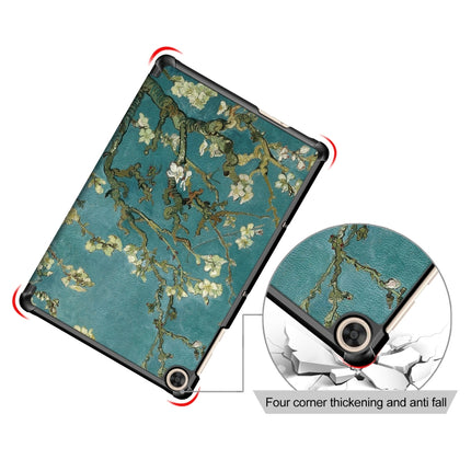 Custer Painted Painted 3-folding Holder Tablet PC Leather Case, For Honor Pad 7 10.1inch/X8/X8 Lite