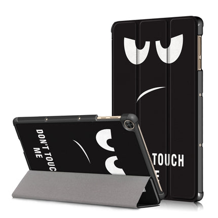 Custer Painted Painted 3-folding Holder Tablet PC Leather Case, For Honor Pad 7 10.1inch/X8/X8 Lite