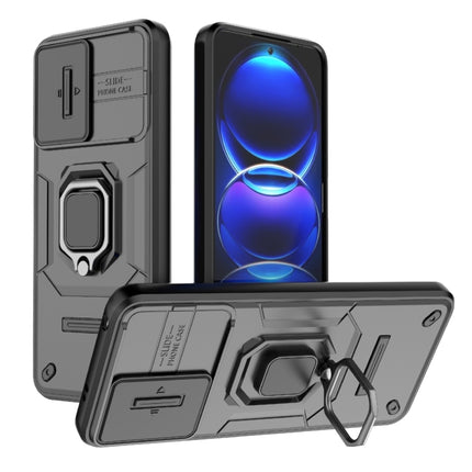 Sliding Camshield TPU + PC Shockproof Phone Case with Holder, For Xiaomi Redmi Note 12 Pro+ 5G Global, For Xiaomi Redmi Note 12 Pro 5G Global, For Xiaomi Redmi Note 12 5G Global, For Xiaomi Redmi K60 Ultra 5G