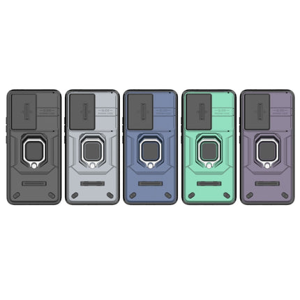 Sliding Camshield TPU + PC Shockproof Phone Case with Holder, For Xiaomi Redmi K60 5G