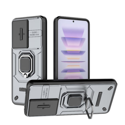 Sliding Camshield TPU + PC Shockproof Phone Case with Holder, For Xiaomi Redmi K60 5G