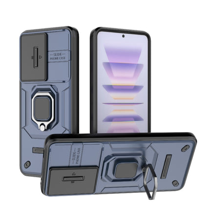 Sliding Camshield TPU + PC Shockproof Phone Case with Holder, For Xiaomi Redmi K60 5G