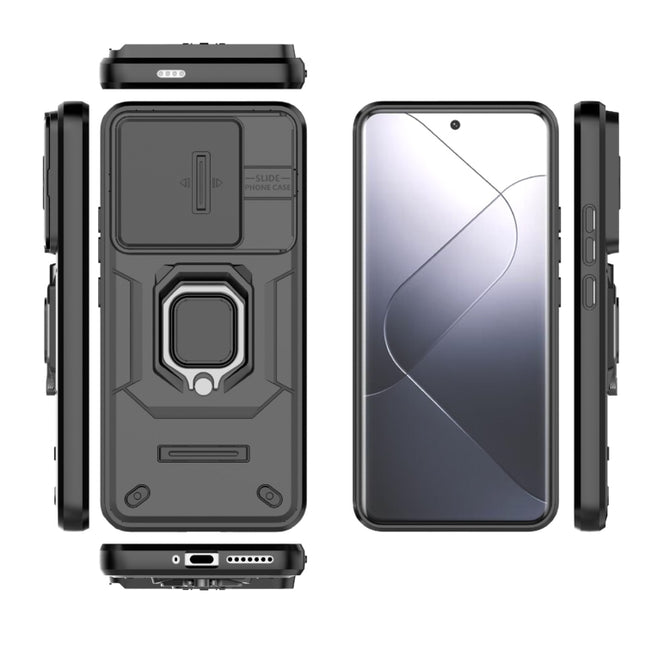 Sliding Camshield TPU + PC Shockproof Phone Case with Holder, For Xiaomi 14 Pro 5G, For Xiaomi 14, For Xiaomi Redmi Note 13 5G, For Xiaomi Redmi Note 13 Pro 5G