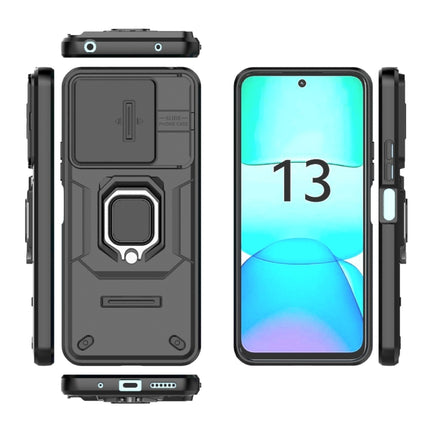 Sliding Camshield TPU + PC Shockproof Phone Case with Holder, For Xiaomi Redmi 13 4G Global, For Xiaomi Redmi Turbo 3 5G, For Xiaomi Redmi A3 4G Global, For Xiaomi Redmi Note 13 Pro 4G Global