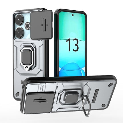Sliding Camshield TPU + PC Shockproof Phone Case with Holder, For Xiaomi Redmi 13 4G Global, For Xiaomi Redmi Turbo 3 5G, For Xiaomi Redmi A3 4G Global, For Xiaomi Redmi Note 13 Pro 4G Global