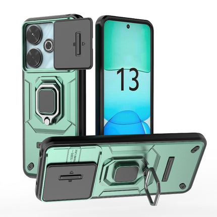 Sliding Camshield TPU + PC Shockproof Phone Case with Holder, For Xiaomi Redmi 13 4G Global, For Xiaomi Redmi Turbo 3 5G, For Xiaomi Redmi A3 4G Global, For Xiaomi Redmi Note 13 Pro 4G Global