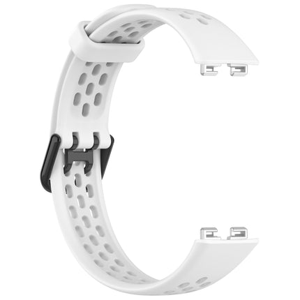 Solid Color Breathable Silicone Watch Band, For Huawei Band 10 / 9 / 8