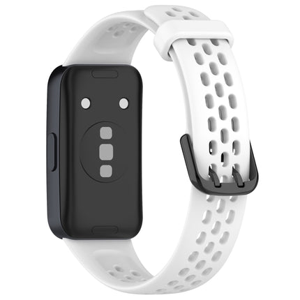 Solid Color Breathable Silicone Watch Band, For Huawei Band 10 / 9 / 8
